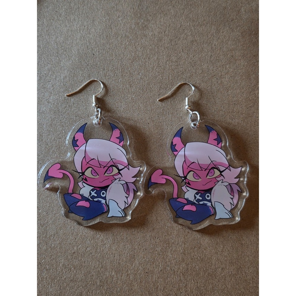 Verosika Mayday Earrings Chibi Verosika Helluva Boss Handmade Hypoallergenic